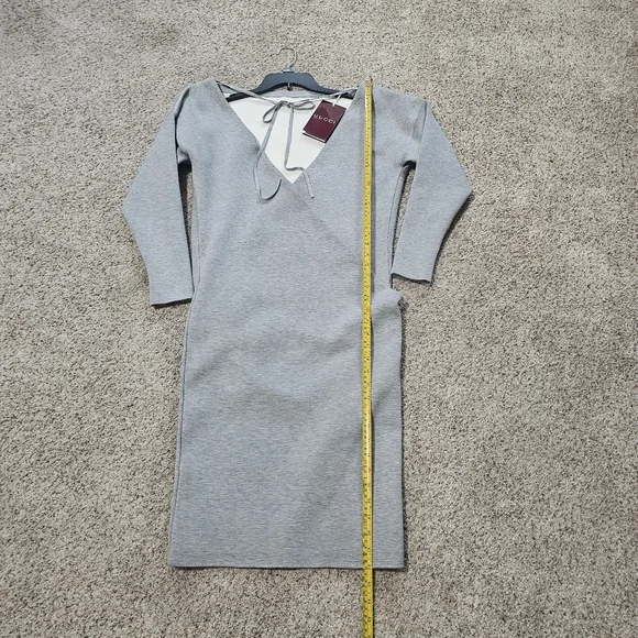 Gucci Wool-Blend Gray Stretch Dress Size S NWT - Picture 8 of 16